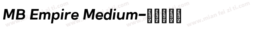 MB Empire Medium字体转换